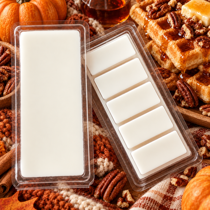 Howl + Ember Pumpkin Pecan Waffles wax melts styled product photo