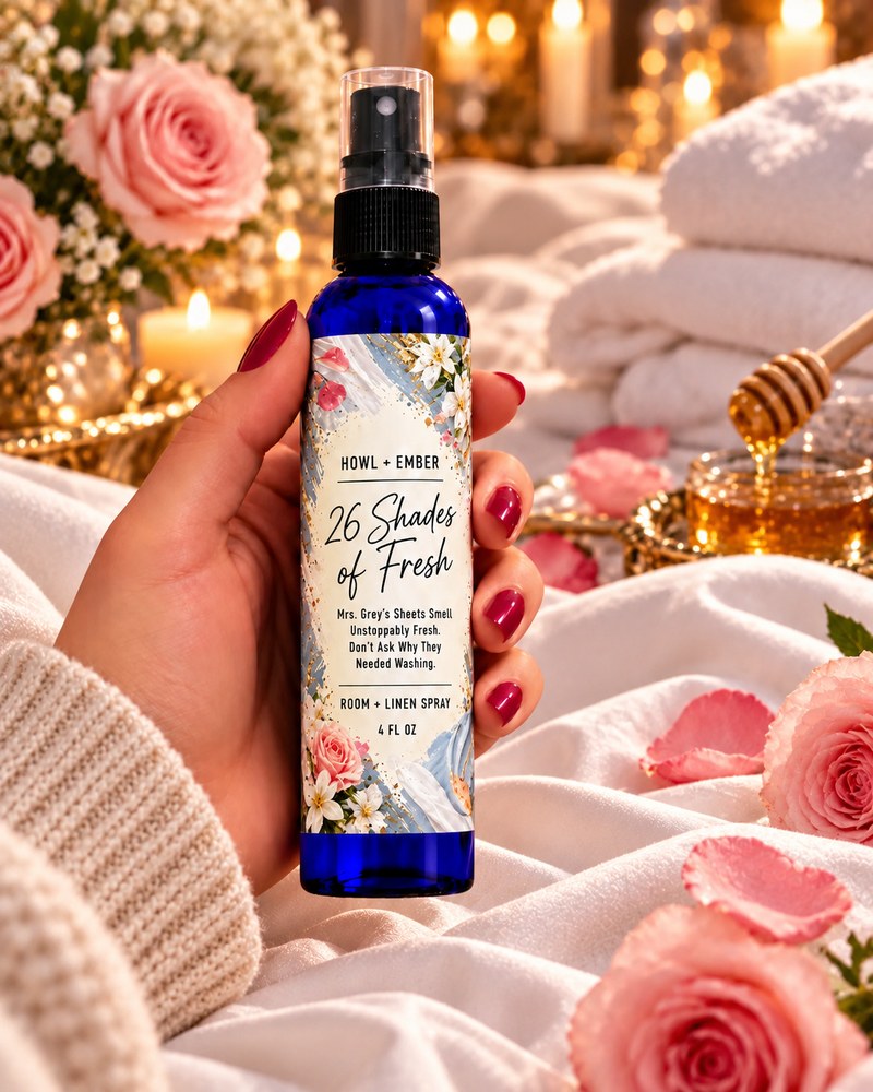 26 Shades of Fresh room spray, 4 oz, rose honey and fresh sheets