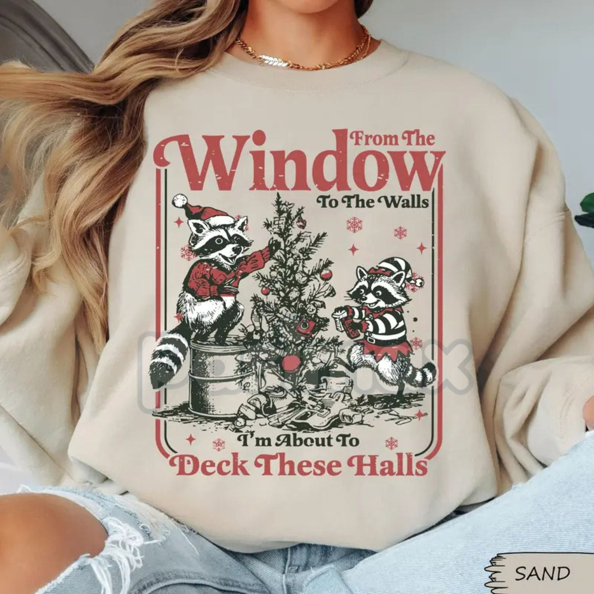 From The Windows To The Walls Deck These Halls Christmas Sweater, view 3