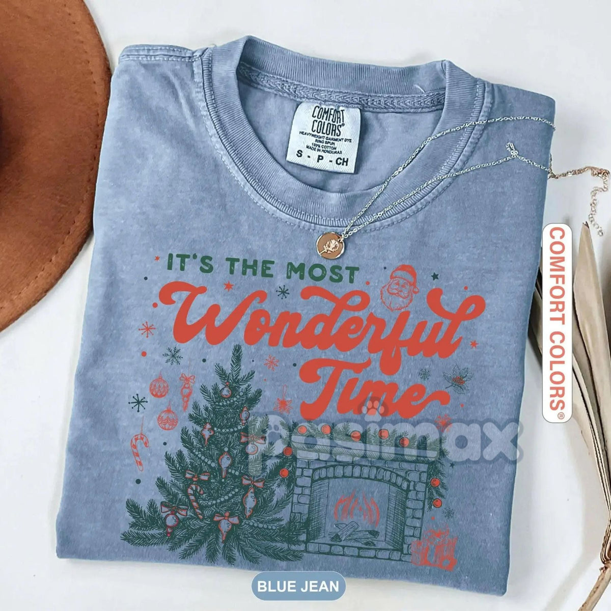 Retro Most Wonderful Time Christmas T-Shirt, view 2