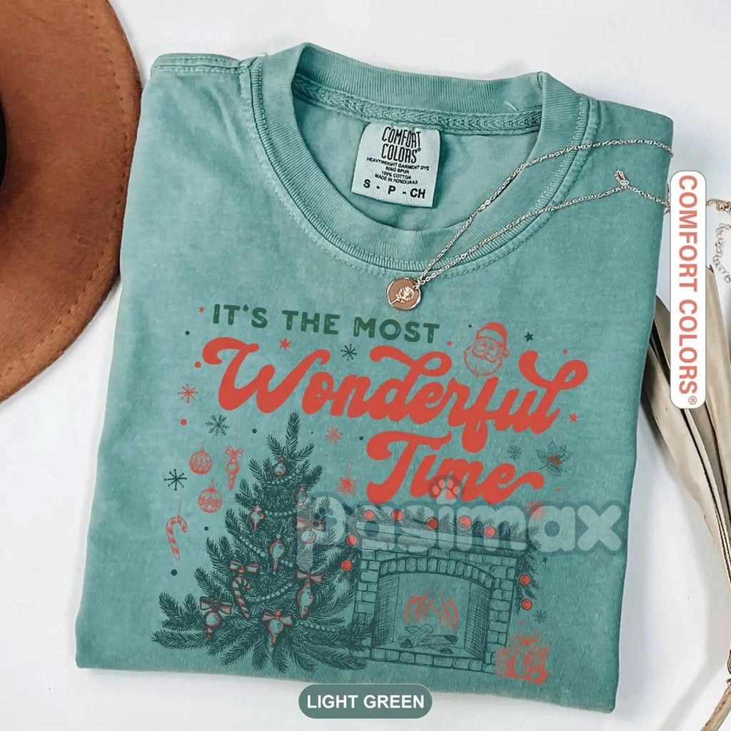 Retro Most Wonderful Time Christmas T-Shirt, view 3