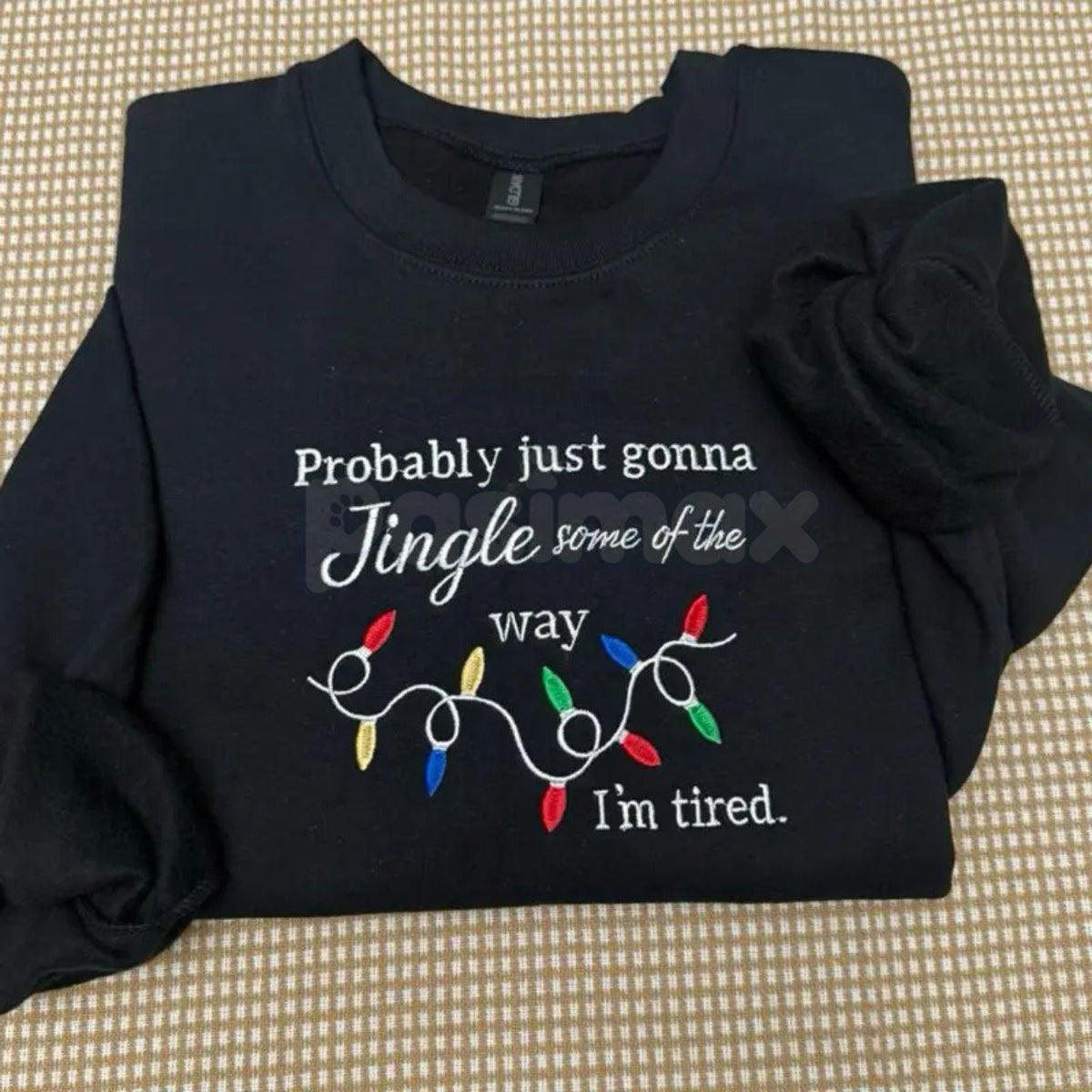 Funny Christmas Embroidered Sweatshirt, view 3