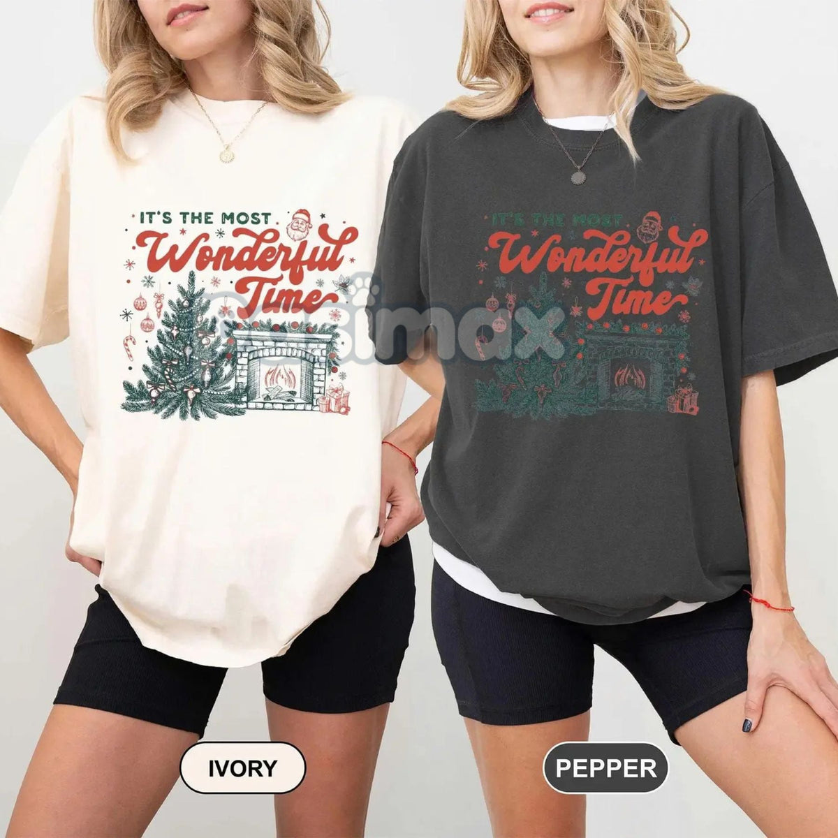 Retro Most Wonderful Time Christmas T-Shirt, view 5