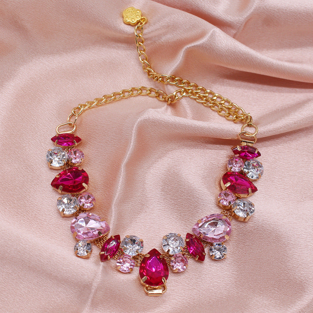 Cat & Dog Gem Pearl Princess Necklace