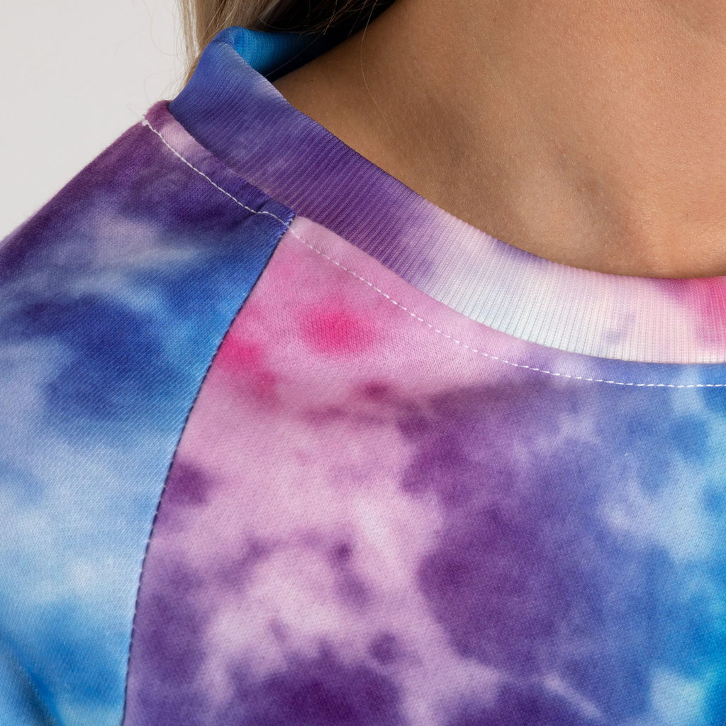 Paw Tie-Dye Stripe Crew Sweatshirt, view 2