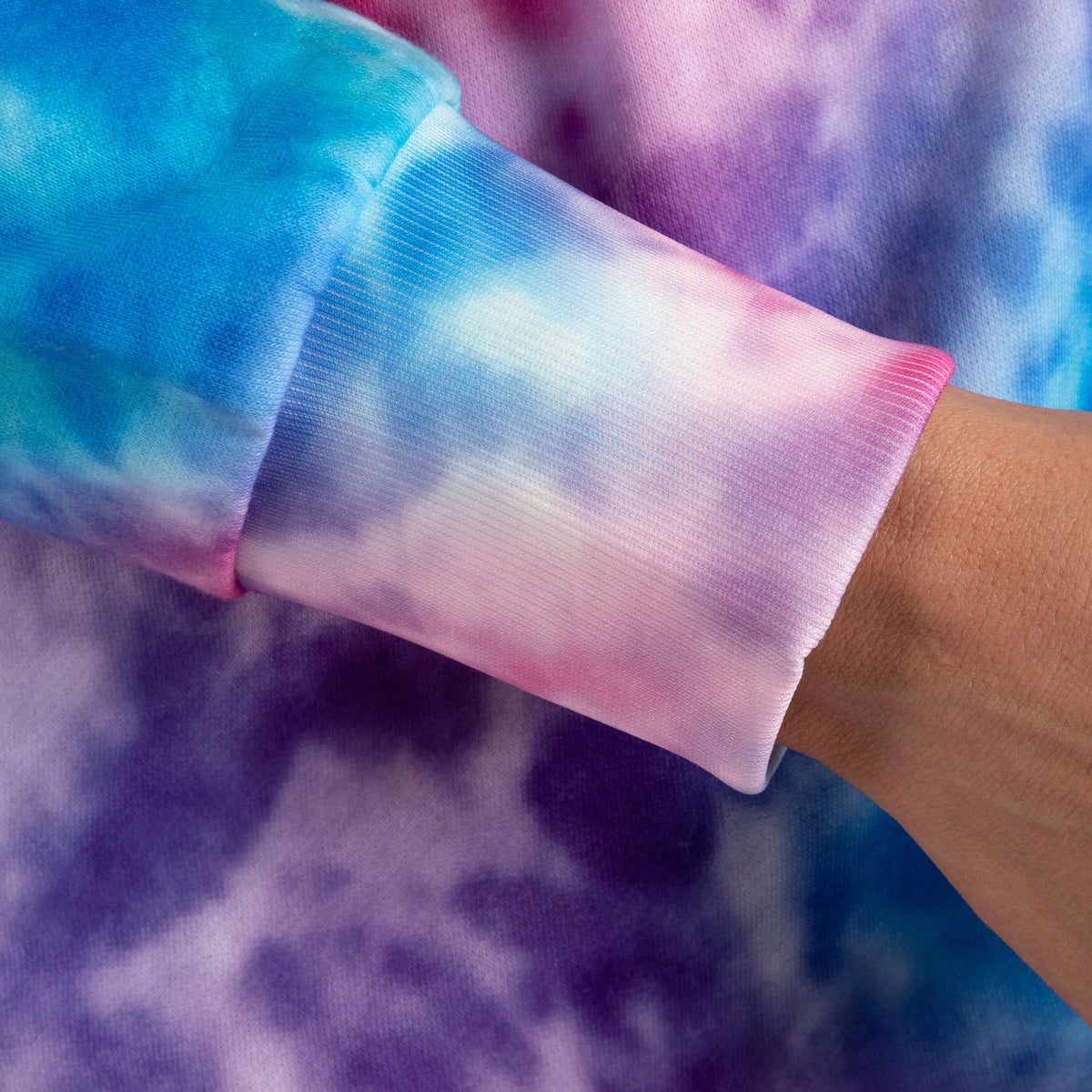 Paw Tie-Dye Stripe Crew Sweatshirt, view 3