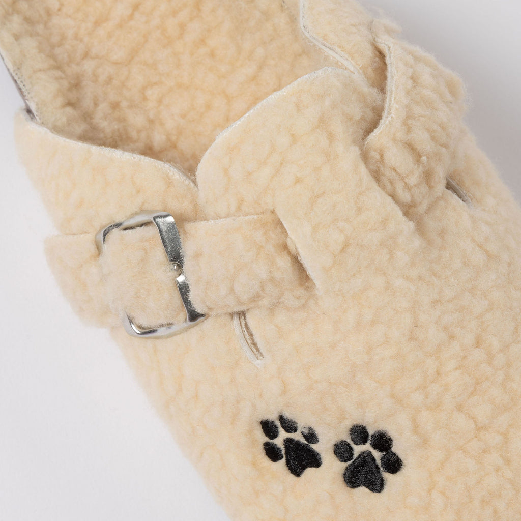 Paw Print Sherpa Fleece Clog Slippers, view 16