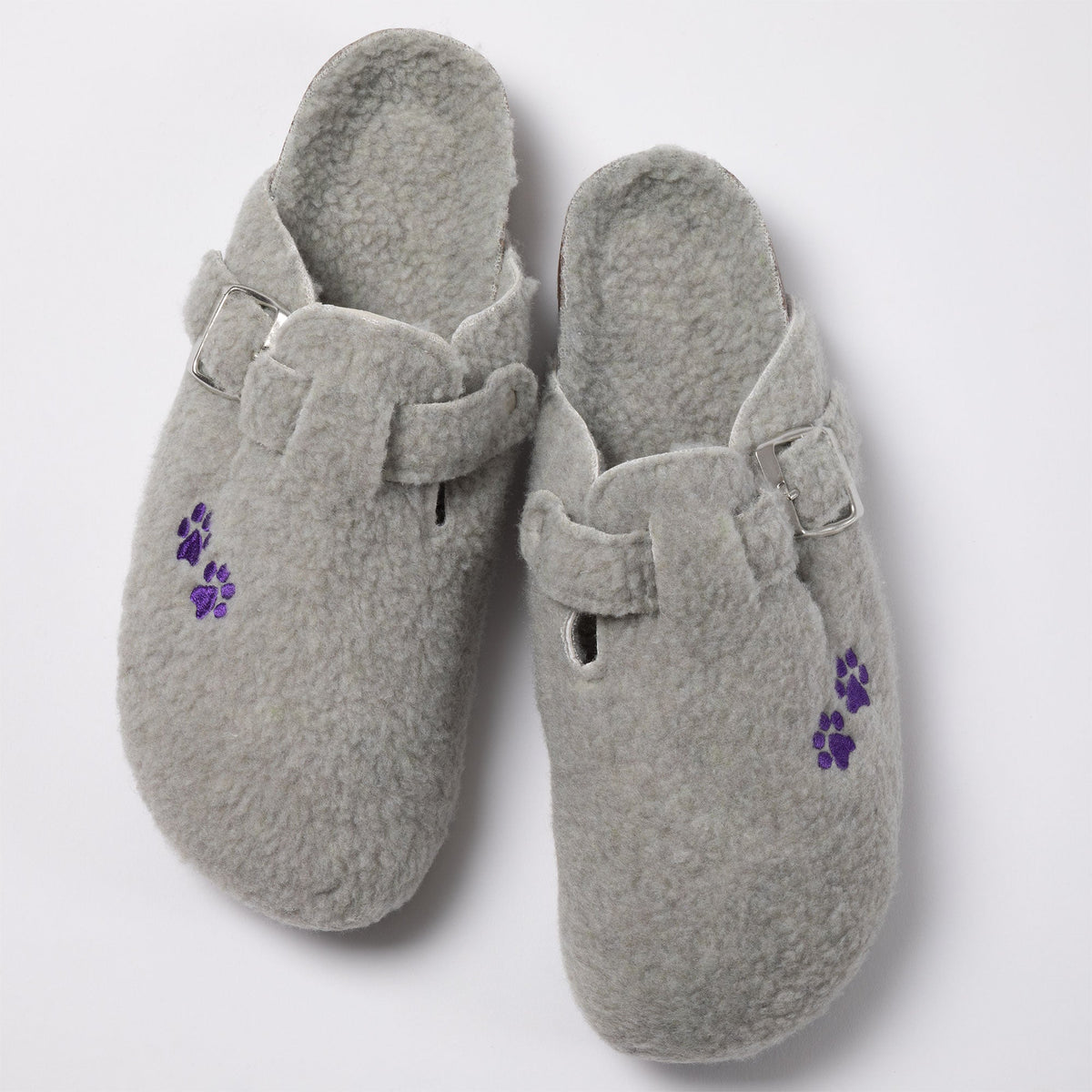 Paw Print Sherpa Fleece Clog Slippers, view 6