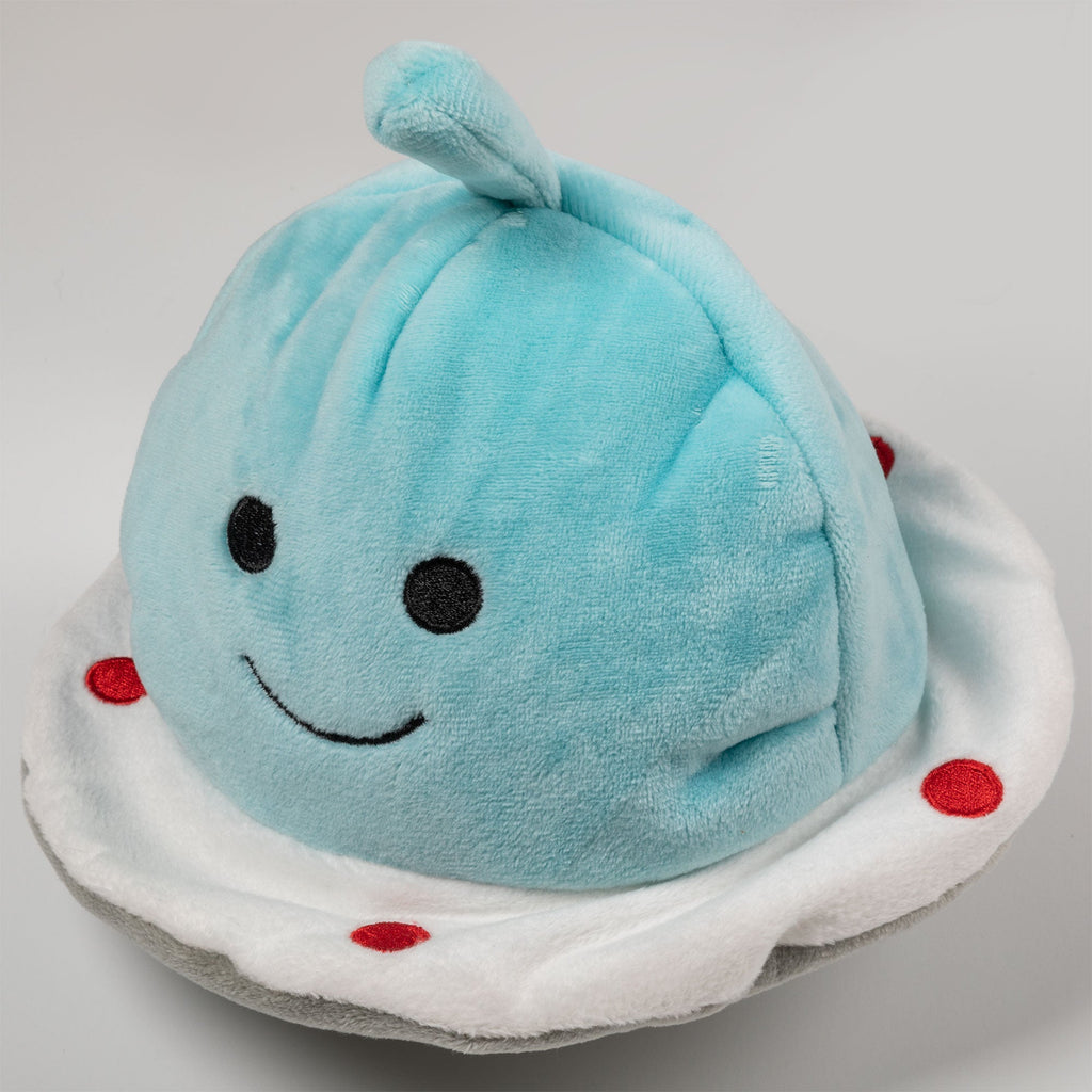 Patchwork Pet Spaceship & Alien Plush Dog Toy – 5 inch