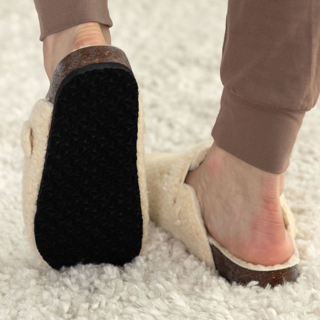 Paw Print Sherpa Fleece Clog Slippers, view 14