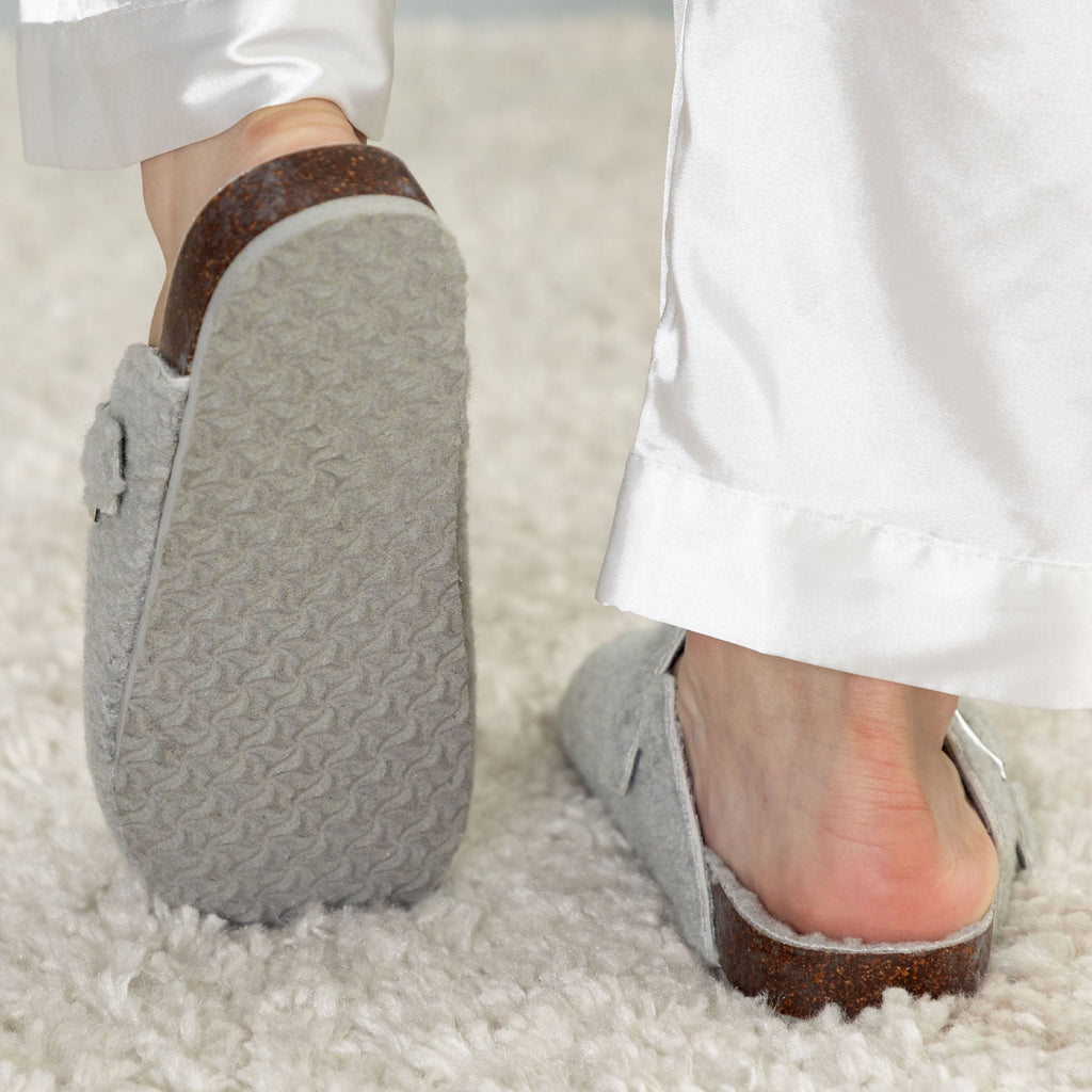Paw Print Sherpa Fleece Clog Slippers, view 3
