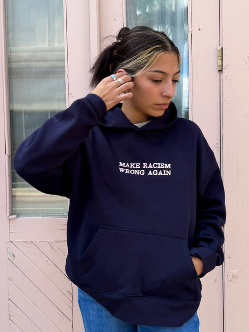 Anti-Racism Graphic Sweatshirt | Navy | Statement Crewneck