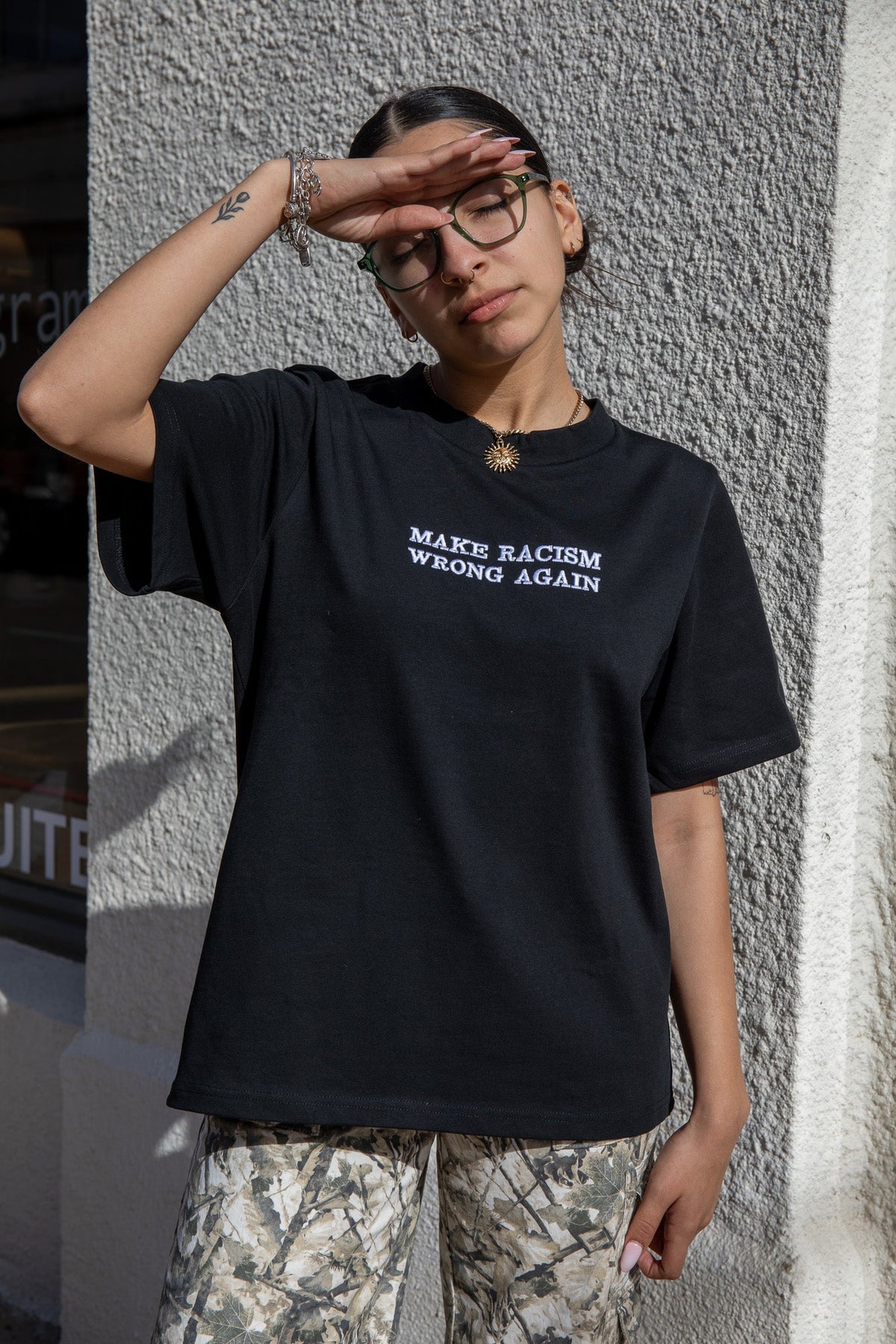 Anti-Racism Graphic Tee | Black | Statement T-Shirt