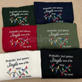 Funny Christmas Embroidered Sweatshirt