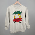 Christmas Tree Toy Car sweatshirt in Oatmeal