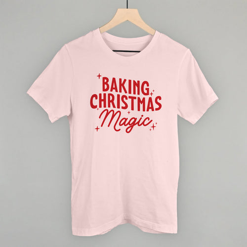 Baking Christmas Magic graphic tee in Soft Pink