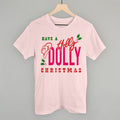 Holly Dolly Christmas graphic tee in Soft Pink