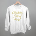 Christmas State Of Mind sweatshirt in White