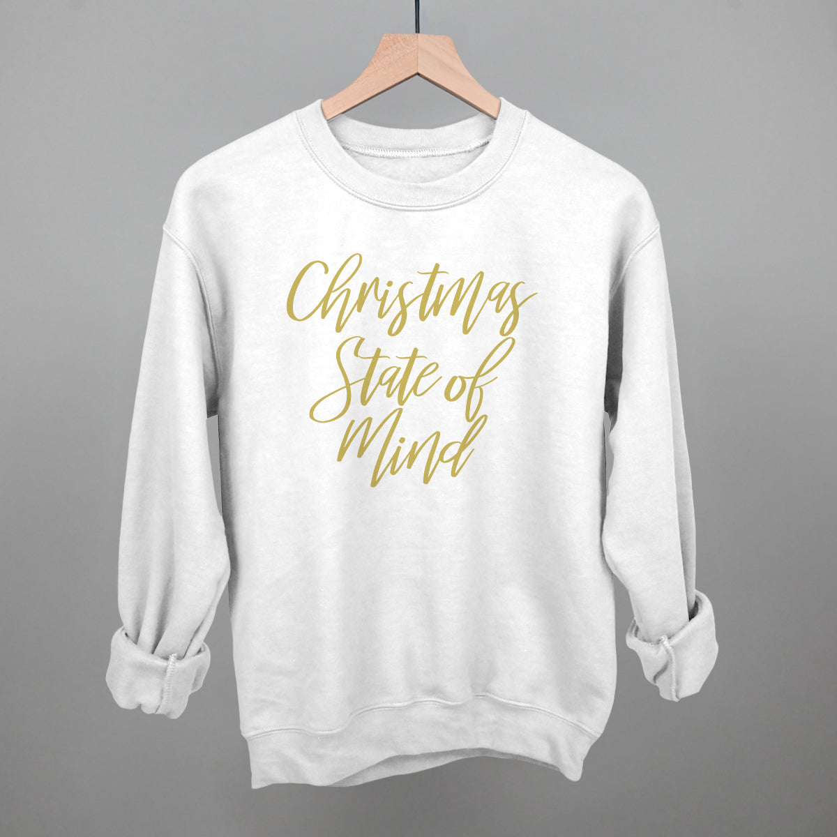 Christmas State Of Mind sweatshirt in White