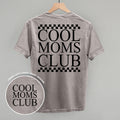Cool Moms Club checkered back-print graphic shirt in Grey