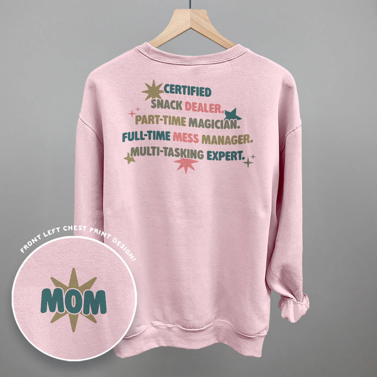 Multitasking Mom Back Print T-Shirt | Funny Mom Graphic Tee