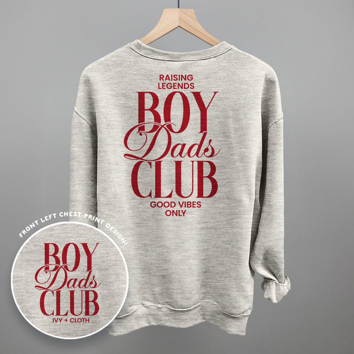 Boy Dads Club Back Print T-Shirt | Funny Dad Graphic Tee
