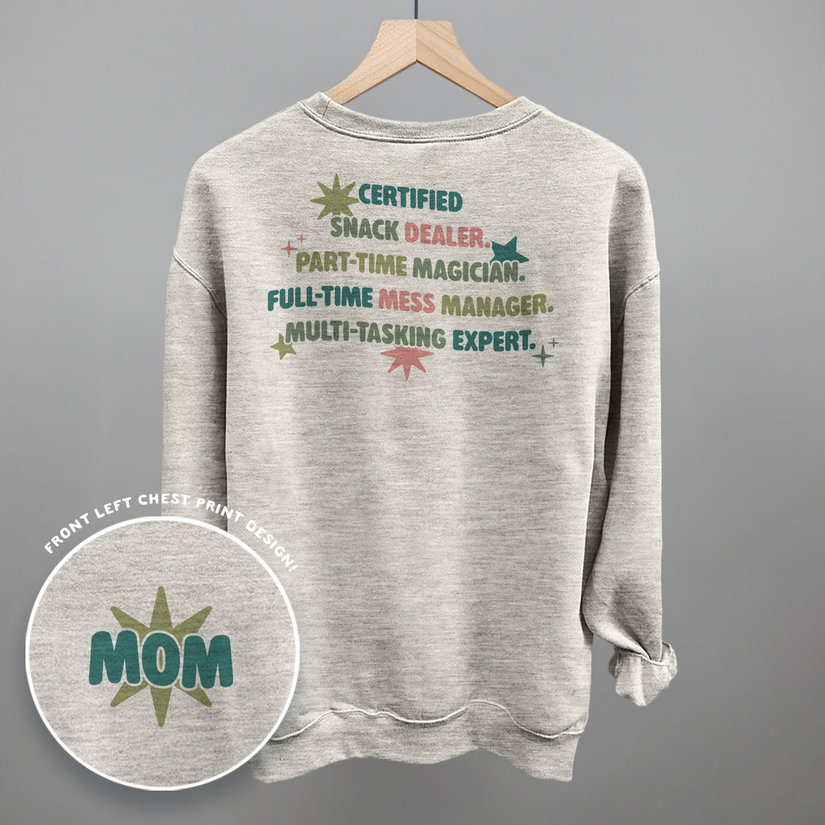 Multitasking Mom Back Print T-Shirt | Funny Mom Graphic Tee