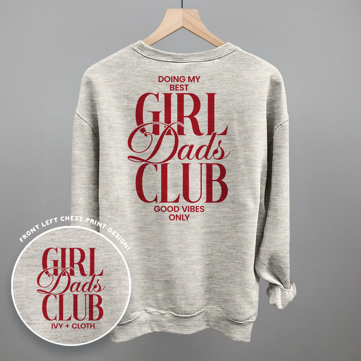 Girl Dads Club Back Print T-Shirt | Funny Dad Graphic Tee