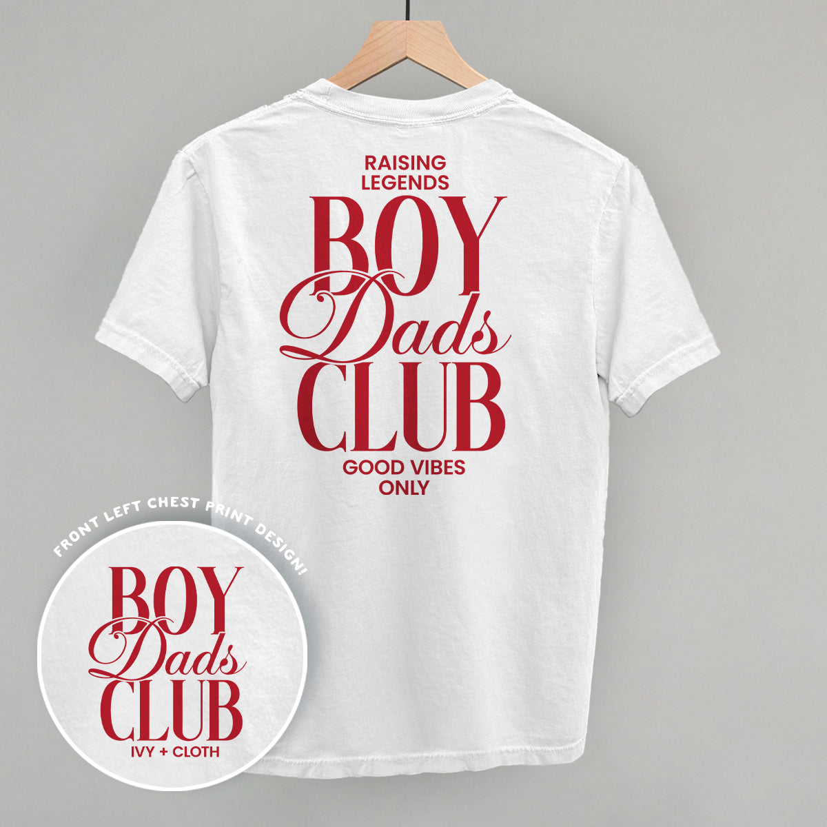 Boy Dads Club Back Print T-Shirt | Funny Dad Graphic Tee