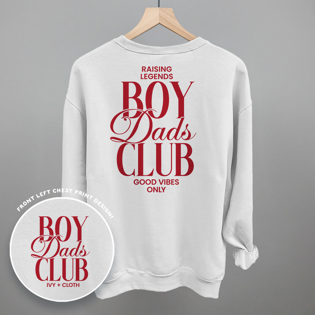 Boy Dads Club Back Print T-Shirt | Funny Dad Graphic Tee