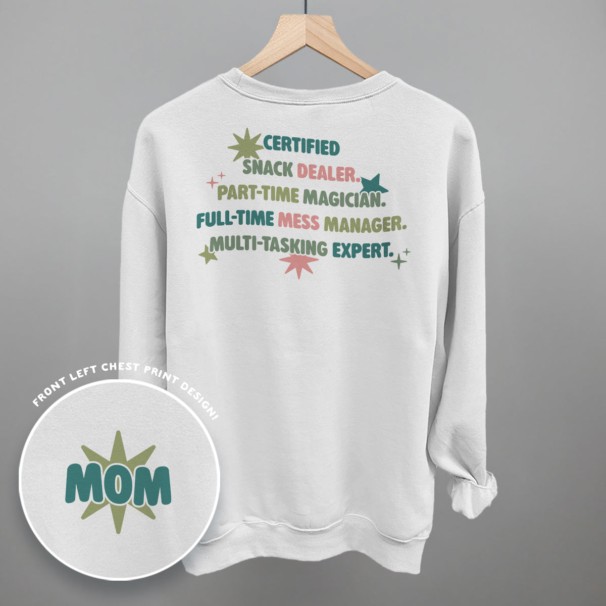 Multitasking Mom Back Print T-Shirt | Funny Mom Graphic Tee