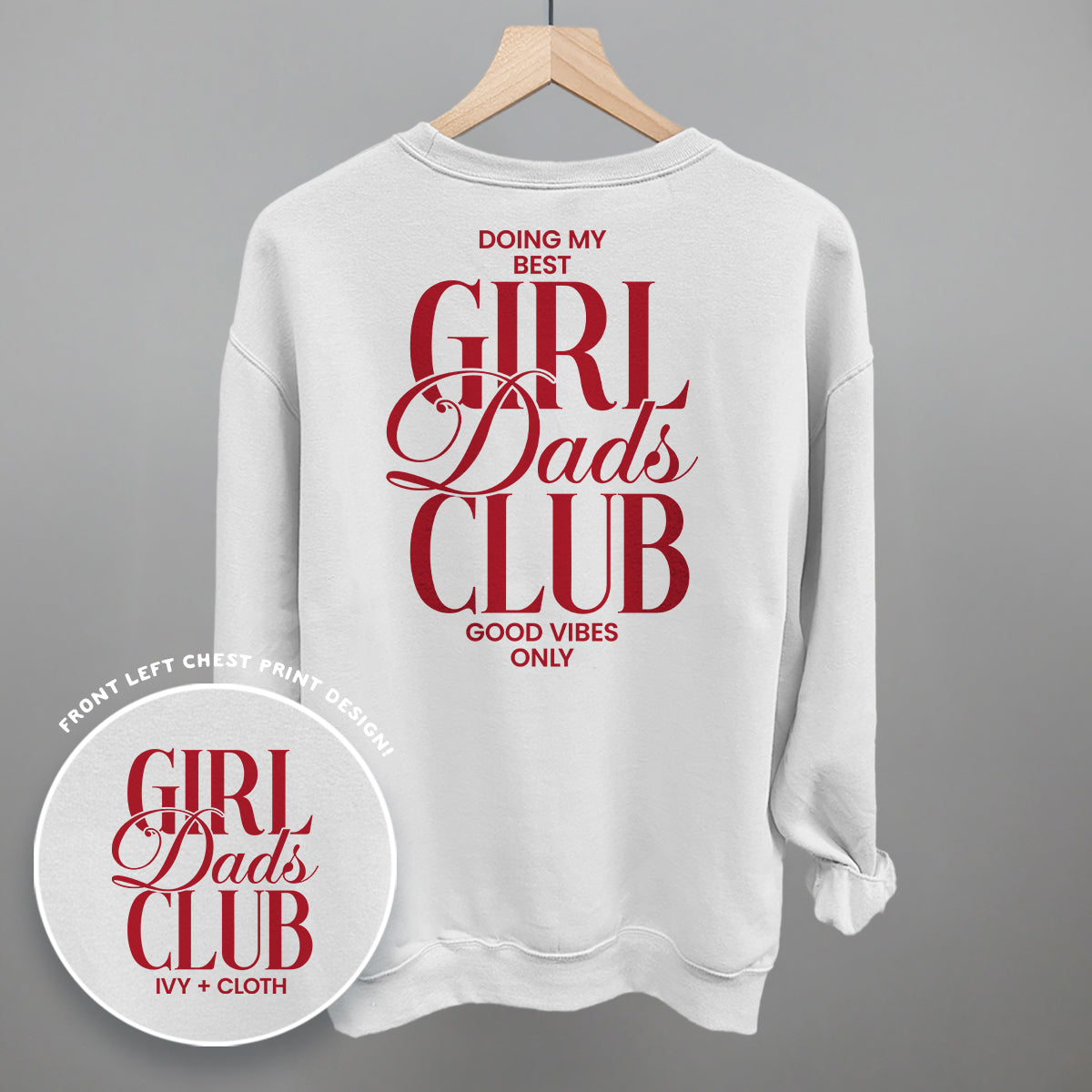 Girl Dads Club Back Print T-Shirt | Funny Dad Graphic Tee