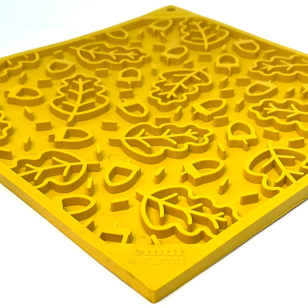 SodaPup Autumn eMat | Fall Leaves Lick Mat for Dogs & Cats | USA Made