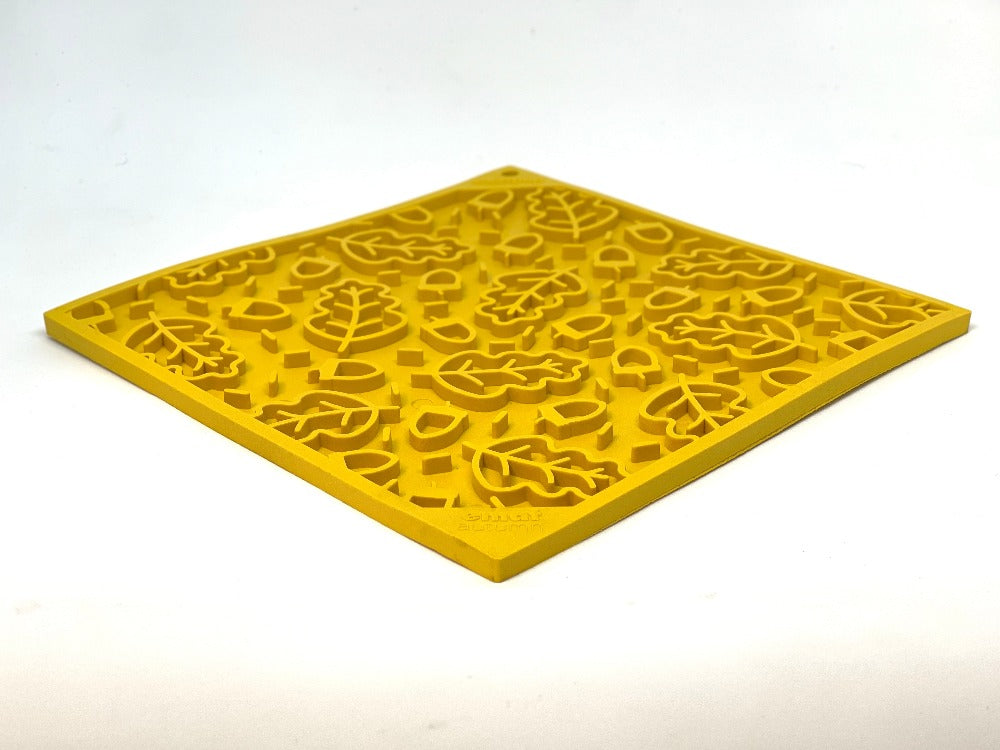 SodaPup Autumn eMat | Fall Leaves Lick Mat for Dogs & Cats | USA Made