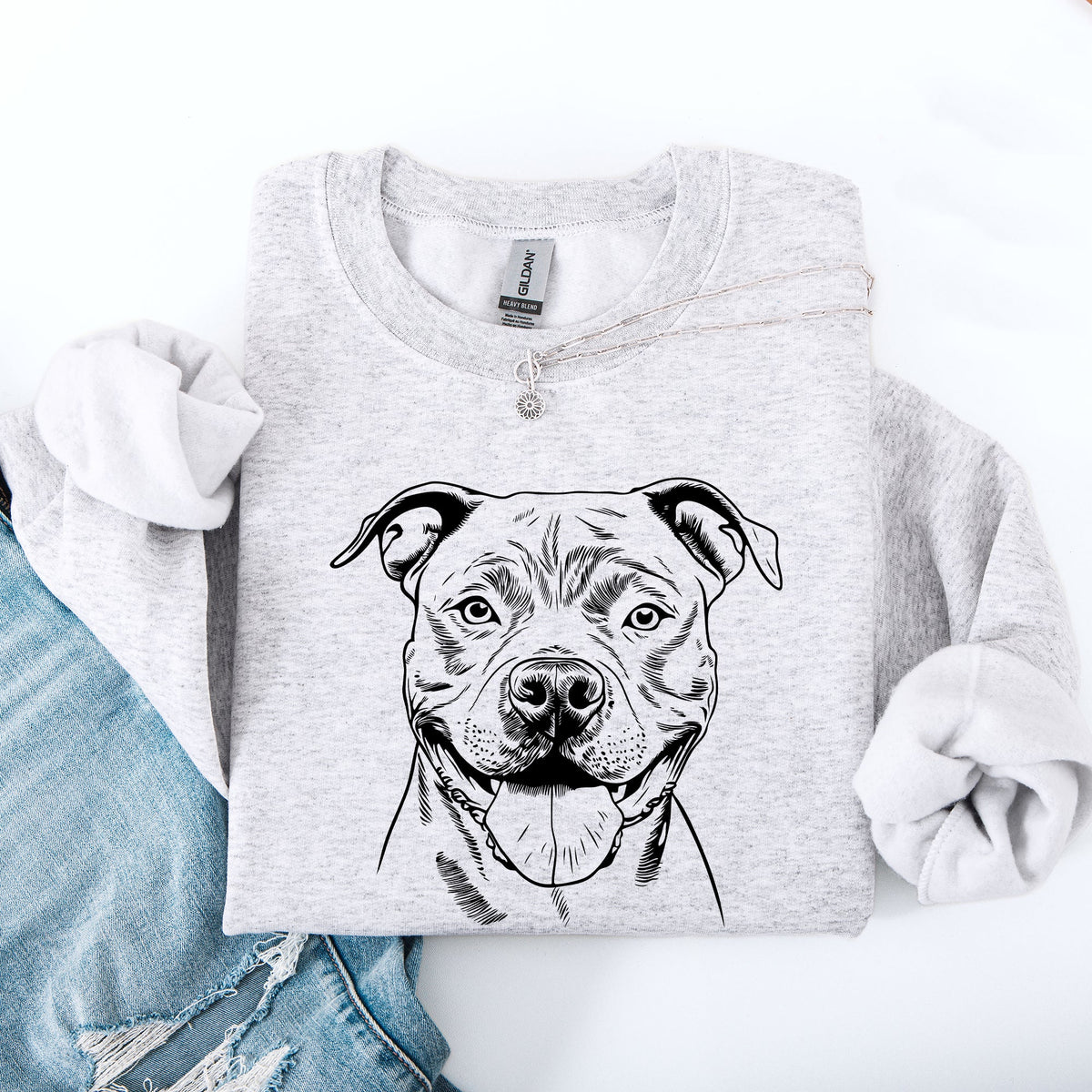 Pitbull Dog Breed Sweatshirt | Graphic Crewneck for Dog Lovers