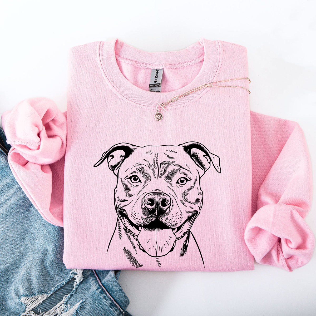 Pitbull Dog Breed Sweatshirt | Graphic Crewneck for Dog Lovers