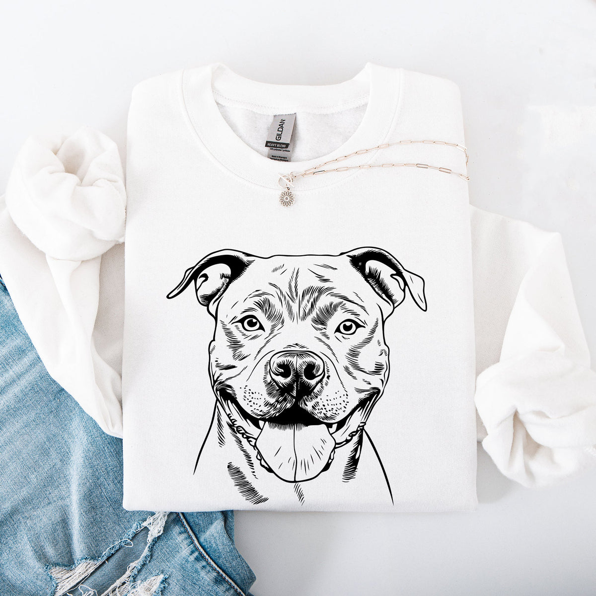 Pitbull Dog Breed Sweatshirt | Graphic Crewneck for Dog Lovers