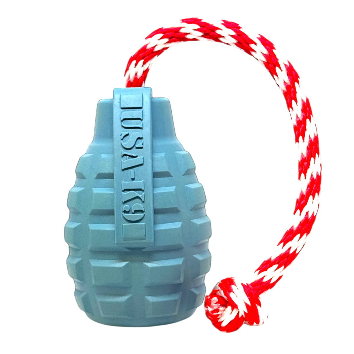 USA-K9 Grenade Rubber Dog Toy | Chew, Tug & Treat Dispenser | USA Made
