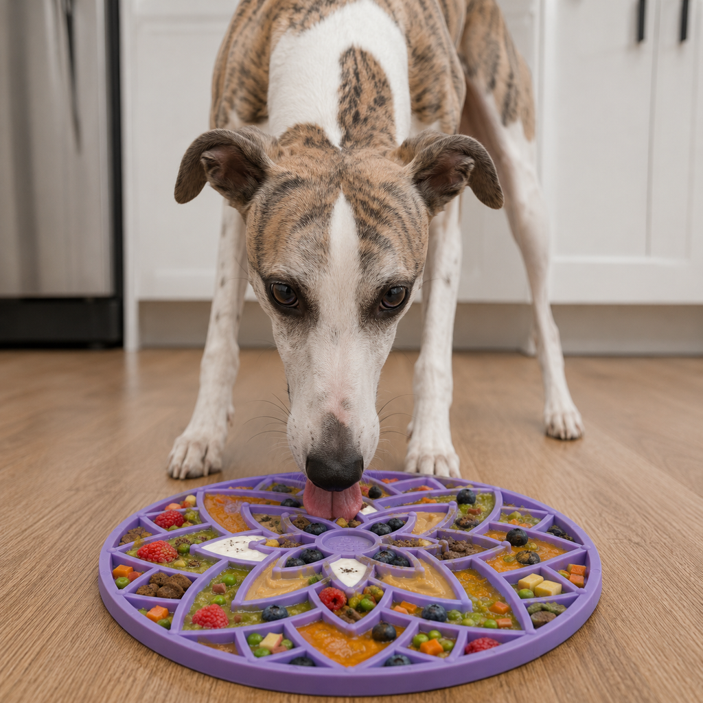 SodaPup Lotus eMat | Suction Cup Lick Mat for Dogs & Cats | USA Made