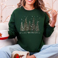 Winter Wonderland snowy pine Christmas sweatshirt in Forest Dark Green