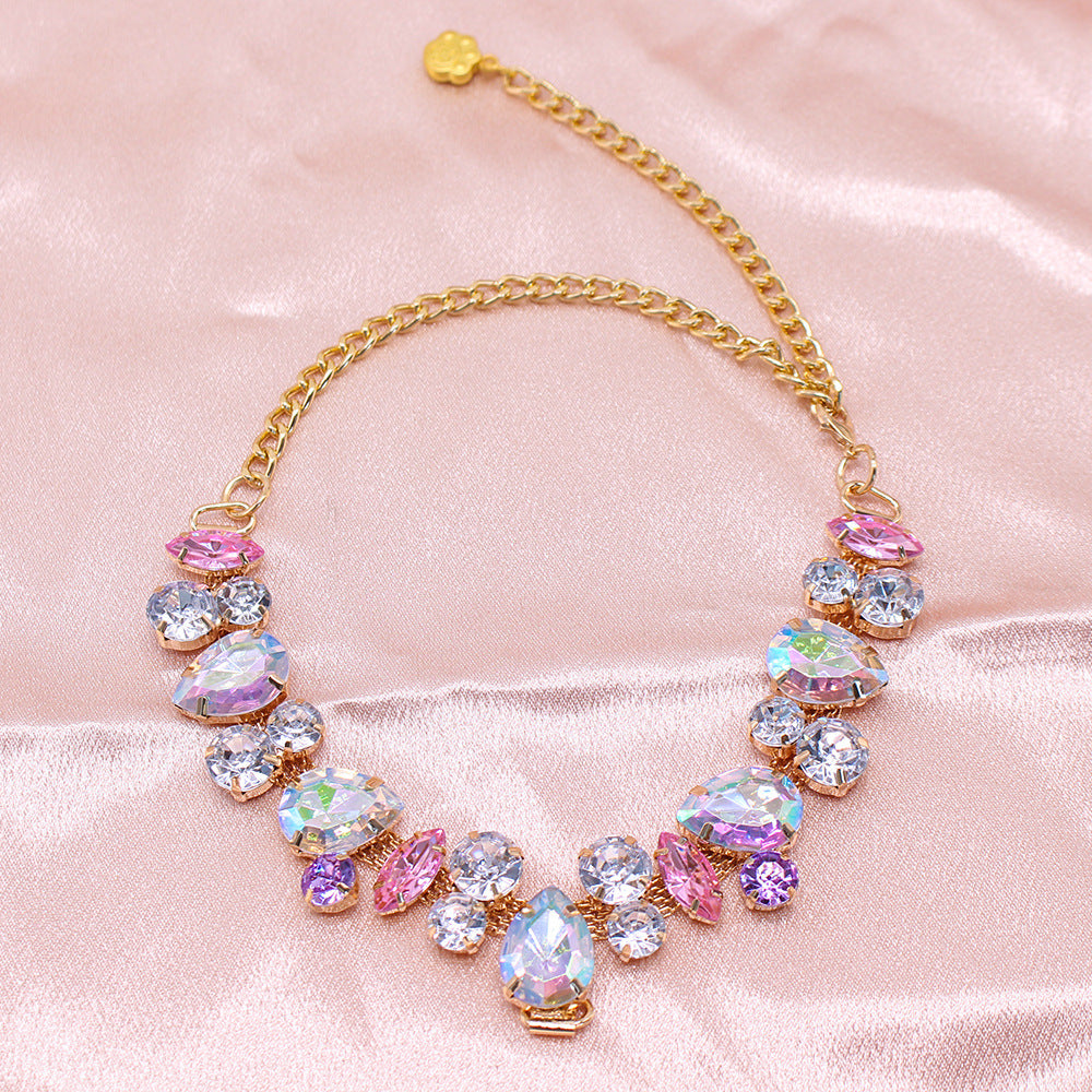 Cat & Dog Gem Pearl Princess Necklace | Pet Jewelry Collar Accessory