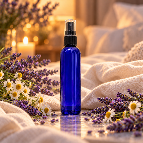 Bedtime Bath - Lavender & Chamomile Room & Linen Spray | 4 oz Fresh & Clean Home Fragrance | Fabric & Room Spray