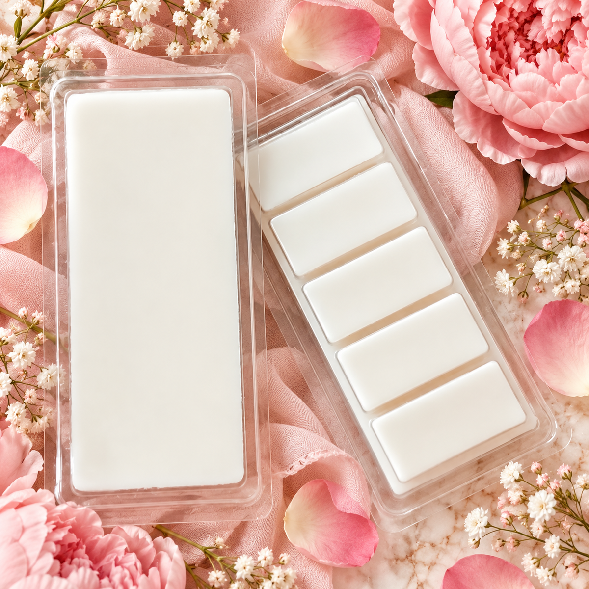 Howl + Ember Blush + Bloom Wax Melt styled product photo