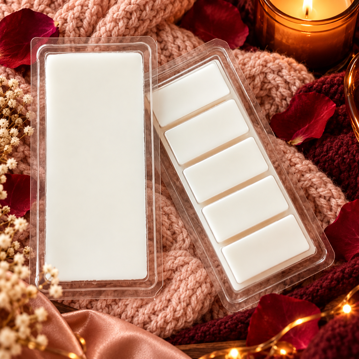 Howl + Ember Cuffing Season Wax Melt styled product photo