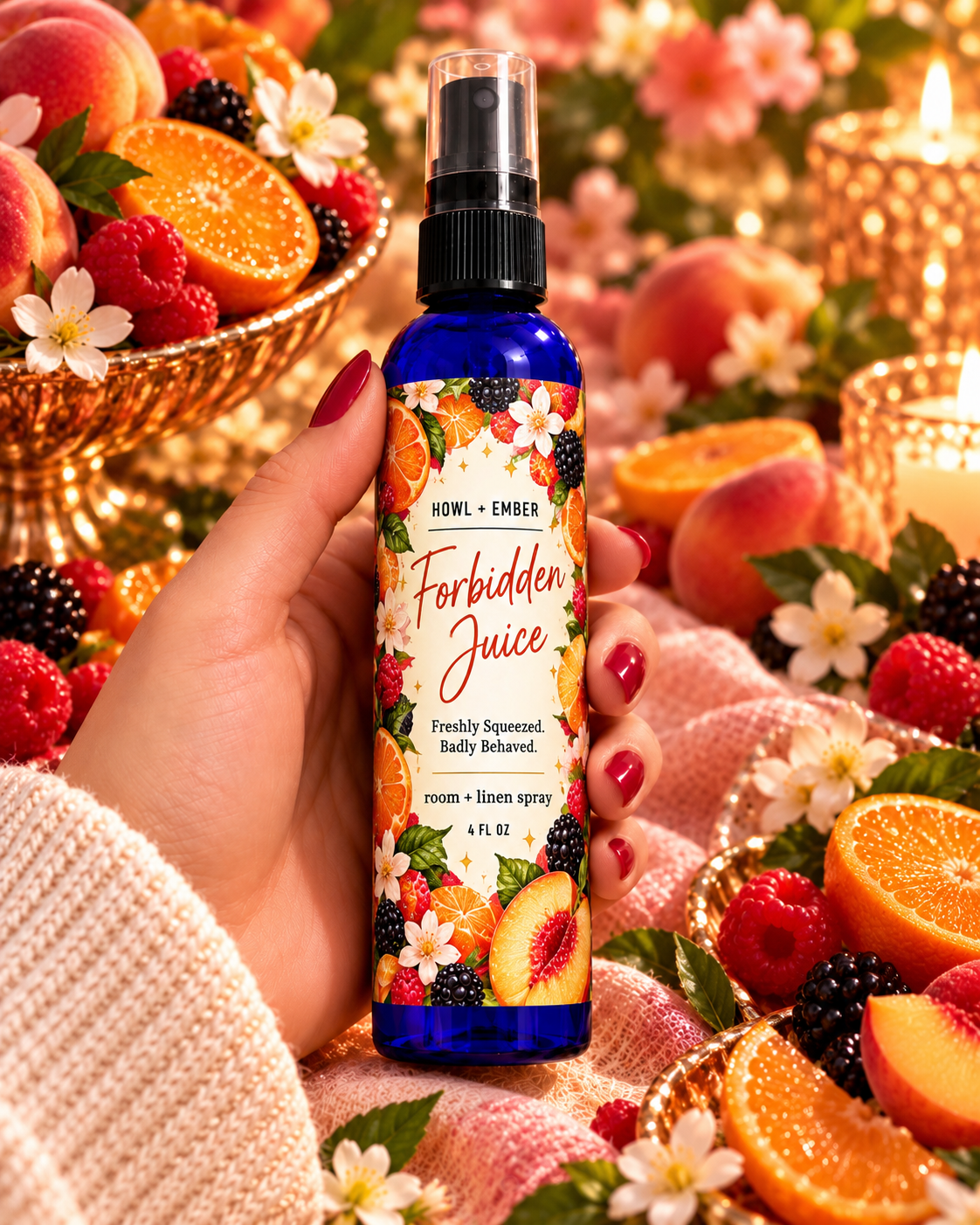 Howl + Ember Forbidden Juice 4 oz room and linen spray