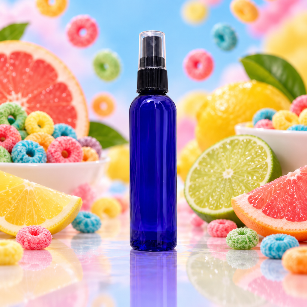 Howl + Ember Eat My O's 4 oz room and linen spray; citrus, vanilla sugar and playful fruity cereal-inspired scene