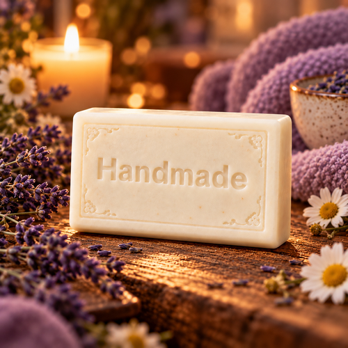 Bedtime Bath - Lavender & Chamomile Shea Butter Soap | 4 oz Handmade Bar