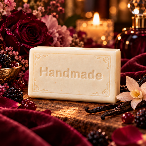 Dark Kisses Shea Butter Soap | 4 oz Handmade Bar