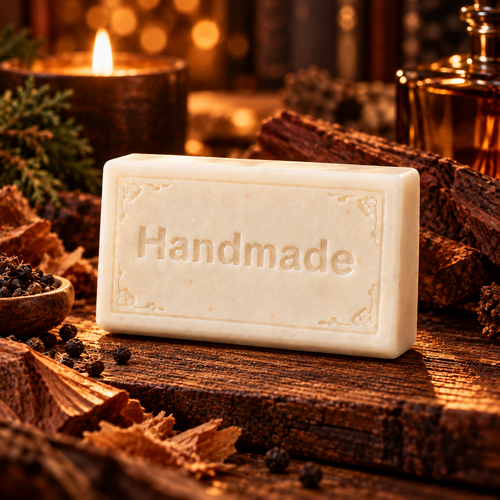 Mahogany Teakwood Shea Butter Soap | 4 oz Handmade Bar