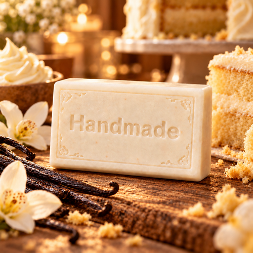 Vanilla Cake Shea Butter Soap | 4 oz Handmade Bar